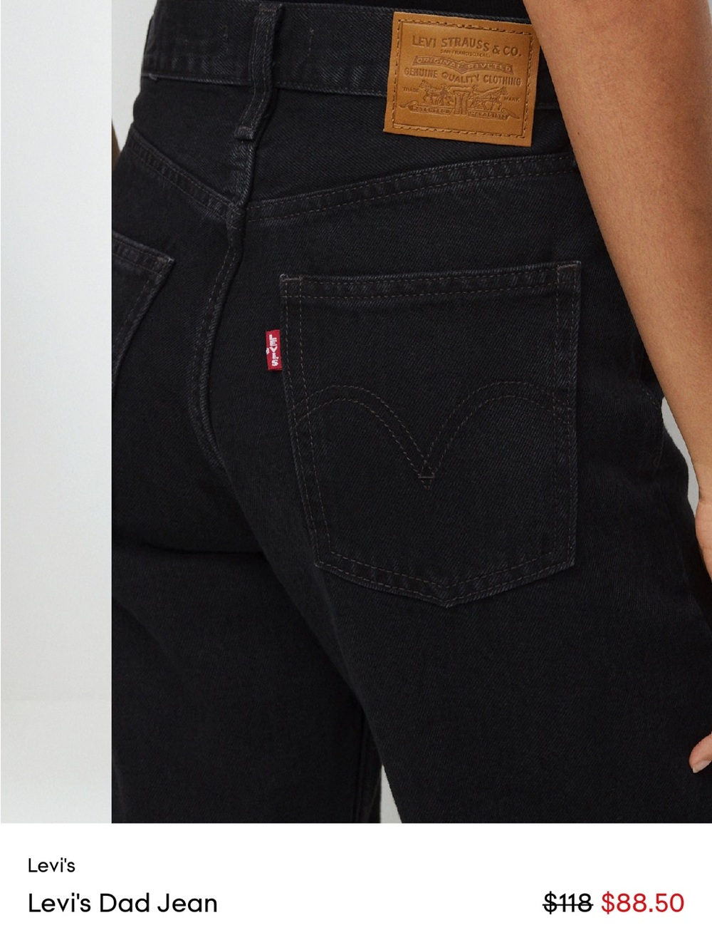 Levi's Black Dad Jeans - Picture 4 of 9
